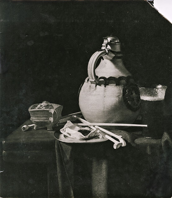 Anonimo — Anraedt Pieter van - sec. XVII - Natura morta con brocca, bicchiere e pipe — insieme